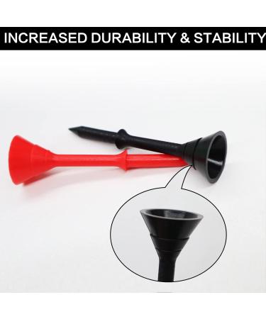 FINGER TEN Unbreakable Golf Tees 3 1/4 Inch 60 Pack - Durable Plastic Tees for Practice - 4 Colors Available - Buy Online on SooperMarket.com