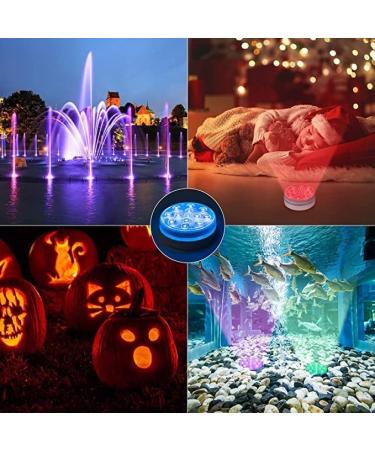 Zhongkaifa underwater light with remote control RGB multi color changing waterproof LED underwater light pond lighting pool lighting for vase base party christmas swimming pool wedding (4 pcs) - Buy Online on SooperMarket.com