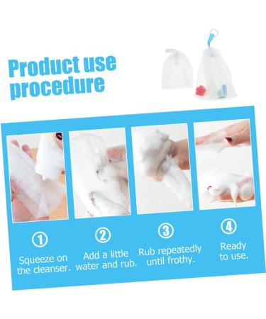 BELLIFFY 4pcs Foaming Net Portable Soap Cleansing Foaming Cup Soap Mesh Bag Soap Net Purpose Soap Pe - Buy Online on SooperMarket.com