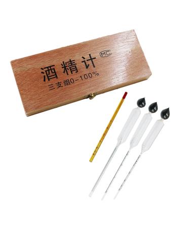 Box of 3Pcs Spirit Alcohol Meter Hydrometer 0-40% 0-70% 0-100% - Buy Online on SooperMarket.com