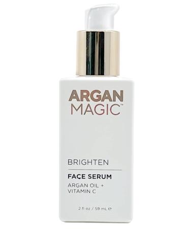 Argan Magic Brighten Face Serum with Vitamin C & Argan Oil - Hydrating & Brightening Formula | Reduce Dark Spots Fine Lines & Wrinkles (2 oz)