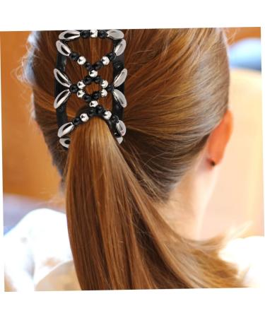 Beaded Hair Combs Stretchy Double Comb Hair Clips Stretchy Hair Comb Beads Hair Combs Elastic Hair Combs Vintage Beads Hair Comb for Women Hair Combs for Women Elastic Hair Slides - Buy Online on SooperMarket.com