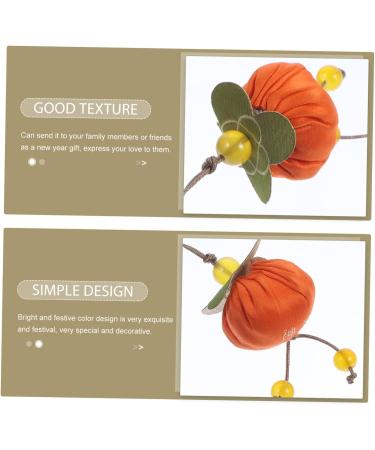 Cabilock Persimmon Sachet Chinese Style Blessing Bags Feng Shui Car Accessories Decor Face Powder Fine Orange 13X3CM - Buy Online on SooperMarket.com