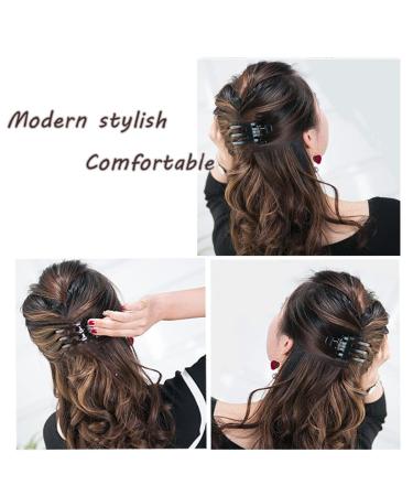 Aaiffey Alligator Clips for Hair - 3Pcs Women's French Curved Medium Hair Clips - Buy Online on SooperMarket.com