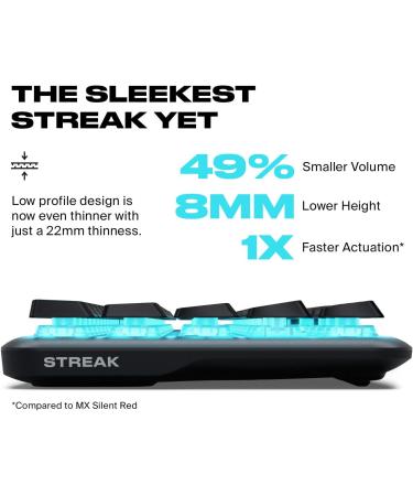 Fnatic Gear Streak65 | Compact Mechanical Gaming Keyboard | LED RGB Backlight | Speed Silver Switch | 65% Layout | DE QWERTZ - Buy Online on SooperMarket.com