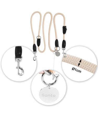 Buy Lionto Adjustable Dog Leash - Multifunctional Double Leash Weatherproof & Robust 200 cm - Beige Medium - Perfect for All Dogs - Buy Online on SooperMarket.com