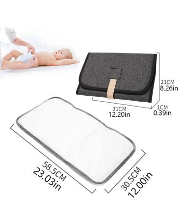 Portable Baby Wrap Pad & Diaper Changing Pad - Breathable Washable Reusable for Infants & Toddlers - Light Gray - Buy Online on SooperMarket.com