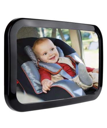 Zacro Baby Car Mirror - Large Fully Adjustable Shatter Proof Baby View Car Mirror Give Clear Views for Rear - Facing Car Seat Strapped on Back Seat Headrest Well - Designed for Baby Safety 30CMx19CM