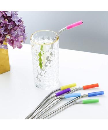 U-K Silicon Tips Cover for Stainless Steel Straws 6 mm 8Pcs Multi- Colors Soft Food Grade Silicone Straws Nozzles Reusable Cover for 1/ 4'' Wide Straws Practical & Popular - Buy Online on SooperMarket.com