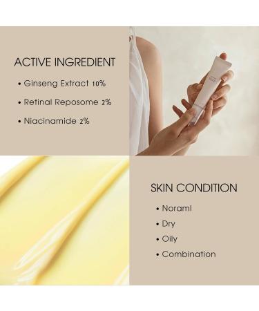 Revive Eye Serum: Ginseng + Retinal Korean Eye Cream for Dark Circles and Puffy Eyes Anti Wrinkle Eye Cream Anti Aging Under Eye Cream Eye Bags Remover Eye Serum for All Skin Types - Buy Online on SooperMarket.com