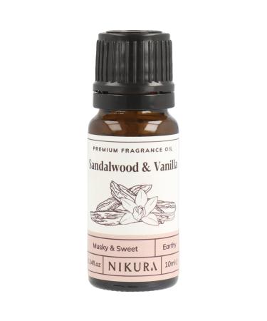 Sandalwood & Vanilla Fragrance Oil - 10ml | for Gifts Diffusers Candle Making Soap Making | Great for use in Bath Bombs Perfume Oil Perfume Scents | Vegan & UK Made
