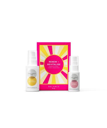 Balance Me Set Renew + Revitalise Vitamin C Repair Serum Wonder Eye Cream 2 award winning products Renew and Revitalise skin Vegan/Natural Skin Care - 1 each