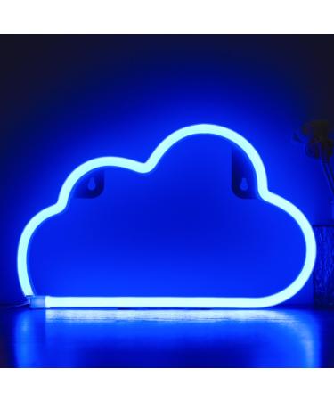Xiyunte LED neon light cloud neon sign cloud led neon shield cloud battery or USB operated neon light cloud for wall decoration B-blue cloud