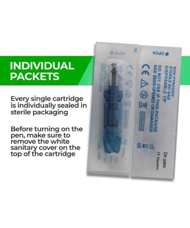 Dr. Pen ULTIMA M8S/A9 0.25mm 12 Pins Bayonet Slot Replacement Cartridges - 20 Pack - Disposable Parts - Buy Online on SooperMarket.com