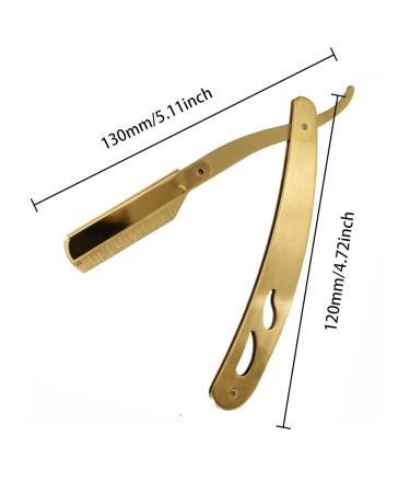 Folpus Wet Shaving Set - Premium Soft Nylon Bristle Brush & Elegant Gold Stand for Clean & Luxurious Shaving - Perfect Anniversary Gift - Buy Online on SooperMarket.com