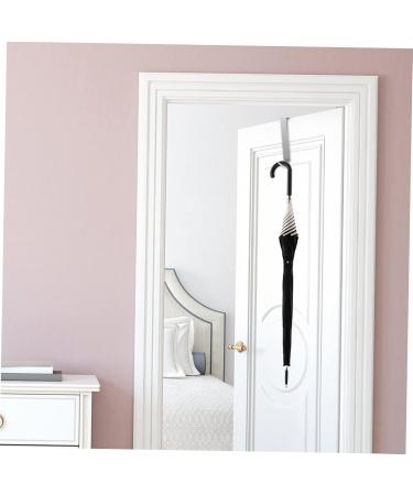 STOBAZA 2pcs Metal Coat Hanger Over The Door Hanger Towel Hanger Bathroom Shower Door Bathroom Door No Nails 17x3cm Silver - Buy Online on SooperMarket.com
