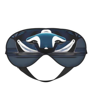 Orca Killer Whale Soft Sleep Eye Mask Female Breathable Eye Patch Perfect for Travel and Relaxation