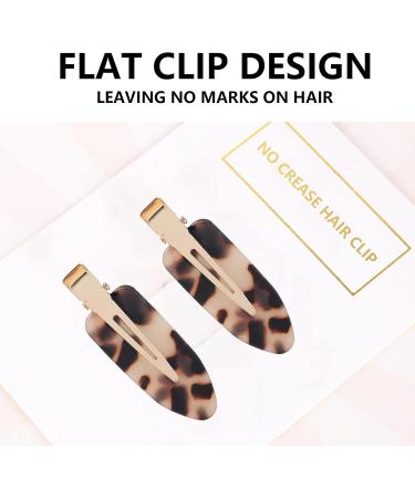 No Bend Hair Clip No Crease Duckbill Hair Clips No Crease Hair Clips Bangs Hair Clip No Dent Hair Barrettes Styling Duckbill Clips(Leopard) - Buy Online on SooperMarket.com