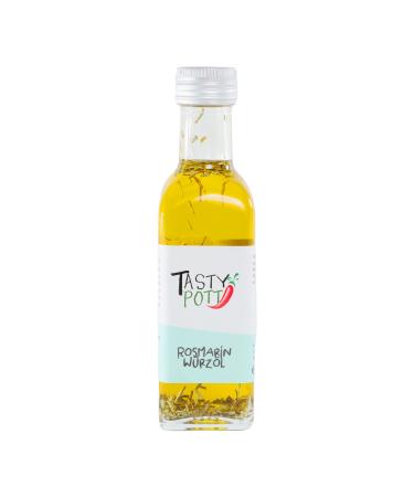 Tasty Pott W rz le I Different varieties I garlic I chilli oil I chipotle I rosemary I B rlauch i grape seed oil I olive oil i roasted bypan I glass bottle (rosemary seasoning oil 100ml)