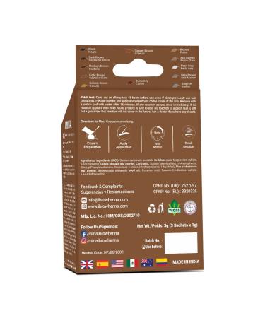 Mina ibrow Hair Color Light Brown - Natural Spot Coloring Hair Tinting Powder | Water and Smudge Proof | No Ammonia, No Lead | 100% Gray Coverage | Vegan & Cruelty-Free - Buy Online on SooperMarket.com