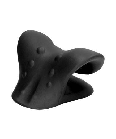 Cervical Traction Device Ergonomic Arcshaped Neck and Shoulder Relaxer for Pregnant Women for Home Use (Black)