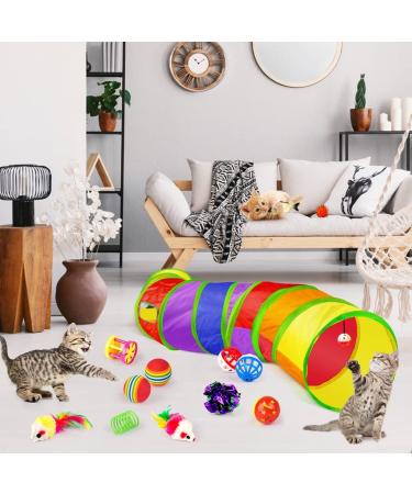 32 PCS Cat Toys Set - Interactive Variety Kitten Toys with Catnip, Feather Teaser, Crinkle Balls, and More - Buy Online on SooperMarket.com