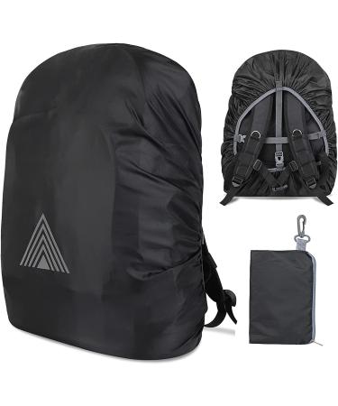 Waterproof Backpack Rain Cover(15-75L),Portable Anti Slip Rain Cover for Backpack,Cross Buckle Straps,Outdoor Anti-tear Backpack Raincover for Camping Hiking Biking Hunting Traveling (S(30-40L))