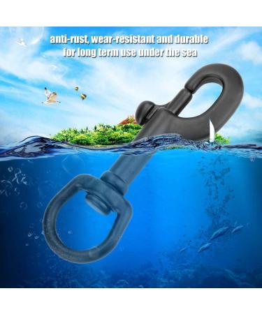 Nosii Stainless Steel Swivel Snap Hook - 75mm Black Bolt Accessory for Scuba Diving - Buy Online on SooperMarket.com