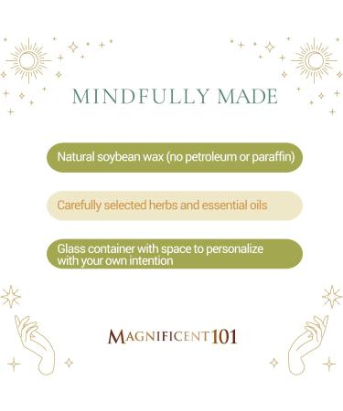 Magnificent 101 Aromatherapy Candles - Pure Sage 14 oz Soy Wax | 56 Hours Burn Time | Natural Energy Cleansing & Manifestation - Buy Online on SooperMarket.com