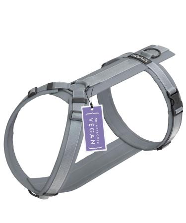 STUCH dog harness - adjustable nylon harness - padded - for small medium and large dogs color: gray size: XS Gray XS