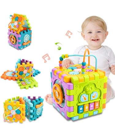 Nicknack motor cubes baby toys 1 year 6 in 1 activity cube toys for toddlers activity center cub