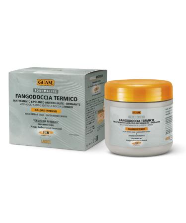Guam Seaweed & Tourmaline Thermal Mud Cellulite Remover | 3-minute Shower Body Mask for Slimming, Cellulite Removal | Hot Infrared FIR Anti Cellulite Treatment for Thighs and Legs - 1.1LB Beauty