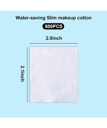 500 Pcs Makeup Cotton Pads Natural Premium Non-Woven Square Cosmetic Cotton Pads Makeup Facial Soft Cut Cotton for Skin Care or Remove face/Eyes and Lips Makeup (Thin) - Buy Online on SooperMarket.com