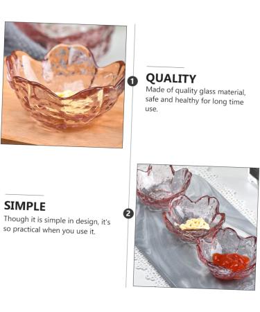 ABOOFAN 6 Pcs Cherry Blossom Dish Mini Condiment Pot Sushi Condiment Plate Ice Cream Bowl Cake Fruit Plate Mini Plates Flavor Seasoning Plate Dessert Small Glass Food Pink Sauce - Buy Online on SooperMarket.com