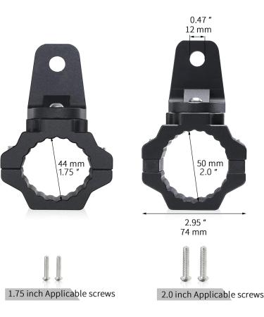 UTV Whip Mount 2pcs Antenna Mounts | Off-Road Flag Pole Bracket | Aluminium Alloy, 360 Rotating | Fits All SXS 1.75-2 Roll Cage | Black - Buy Online on SooperMarket.com
