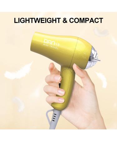 Portable Travel Hair Dryer  Mini Blow Dryer 1200W with Folding Handle & 125/250V Dual Voltage  with Concentrator & Diffuser Attachment - Buy Online on SooperMarket.com
