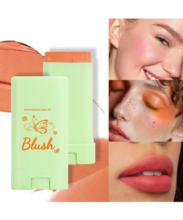 Lovelycat Colorful Moisturizing Stick Colorful Makeup Pink Stick Lasting Natural Makeup Eye Shadow Lip Cheek Waterproof for All Skin (orange One Size) Orange 1 g (Pack of 1) - Buy Online on SooperMarket.com
