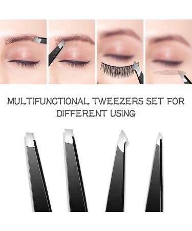 HOCOSY 8-in-1 Professional Eyebrow Grooming Kit with Tweezers, Razor, Scissors, and Travel Case - Buy Online on SooperMarket.com