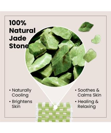 Lindo Jade Eye Mask - 100% Natural Handcrafted Jade Stone Eye Mask for Hot & Cold Therapy Soothing Depuffing & Anti-Aging Skincare - Buy Online on SooperMarket.com