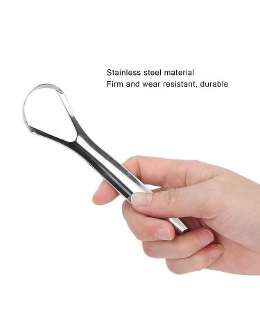 Stainless Steel Adult Tongue Scraper Set - Portable Reusable Fresh Breath Cleaner (2pcs, S) - Buy Online on SooperMarket.com