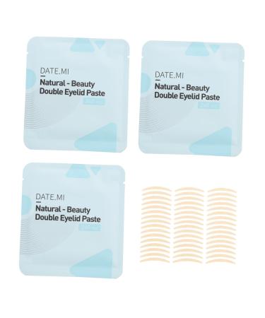 HAPINARY 3 Sets Double Eyelid Sticker Eyelid Lift Strips Mesh Tape Droopy Eyelid Tape Makeup Supplies Eyeball Stickers Eye Makeup Tool No Trace Double Eyelid Artifact Abs 8.2X7.5X0.1CM