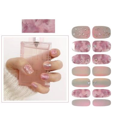 SIUSIO 112pcs Gradient Glitter Nail Wraps with Crystal Glass Nail File - Nail Polish Strips for Women and Girls in Gray - Buy Online on SooperMarket.com