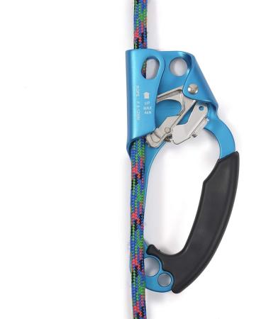 EPIC PEAK Right Hand Ascender | Strong Climbing Equipment with Ergonomic Rubber Handle | For 8-12mm Rope | Sport Climber, Arborist, Mountaineering Safety Tool - Buy Online on SooperMarket.com