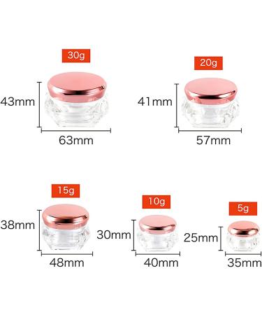 Zeoabsy 12 Pcs Transparent Acrylic Diamond 10ml Cream Cans with Pink Screw Cap - Perfect for Lotion Nail Art and Lip Balm | International Shipping - Buy Online on SooperMarket.com