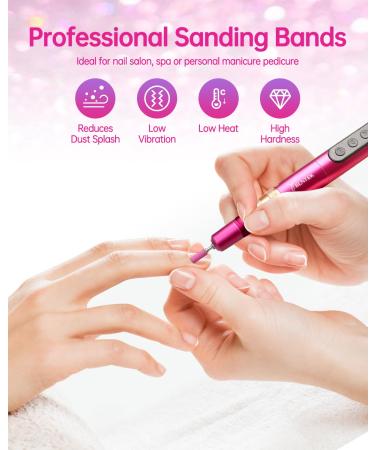 YBLNTEK 80Pcs Sanding Bands for Nail Drill - 3.1MM Mandrel Bit 80/120/180/240 Grit Ideal for Acrylic & Gel Nail Shaping - Buy Online on SooperMarket.com