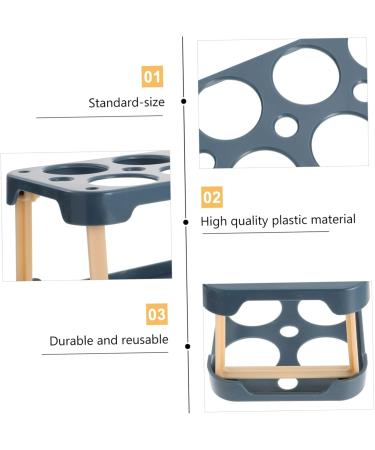 OSALADI Box Egg Carton Egg Holder Bandejas Para Comida Cutlery Tray Household Refrigerator Plastic re-usable Blue 22.3X10.1X8.9CM - Buy Online on SooperMarket.com