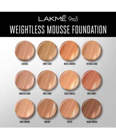 Lakme 9 to 5 Weightless Mousse Foundation Beige Caramel by Lakme - Buy Online on SooperMarket.com