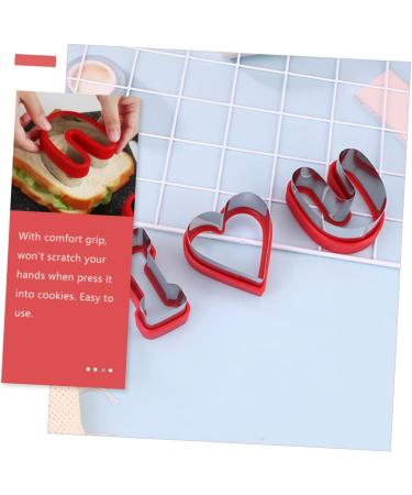 Zerodeko 9 Pcs Valentine's Day Stencils Reusable Cake Mold Kitchen Chocolate Molds Valentines Day Cookie Cutters Letter Stamps for Clay Cookie Mold Sandwich Die Cutting Stainless Steel Red - Buy Online on SooperMarket.com