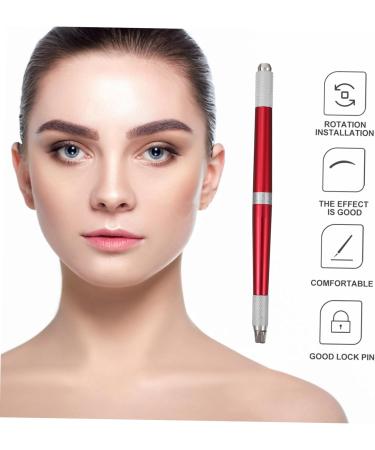 Angoily Microblading Manual Alloy Supply Eyebrow Pen Aluminium Make Embroidered 14.2x0.9cm Red - Buy Online on SooperMarket.com