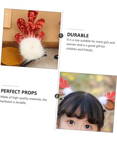 ABOOFAN 4 Pairs Christmas Antler Hair Christmas Hair Barrettes Reindeer Hair Accessory Reindeer Cosplay Clip Hair Clips for Kids Christmas Hair Pin Antlers Flocked Plastic Woman Cute - Buy Online on SooperMarket.com